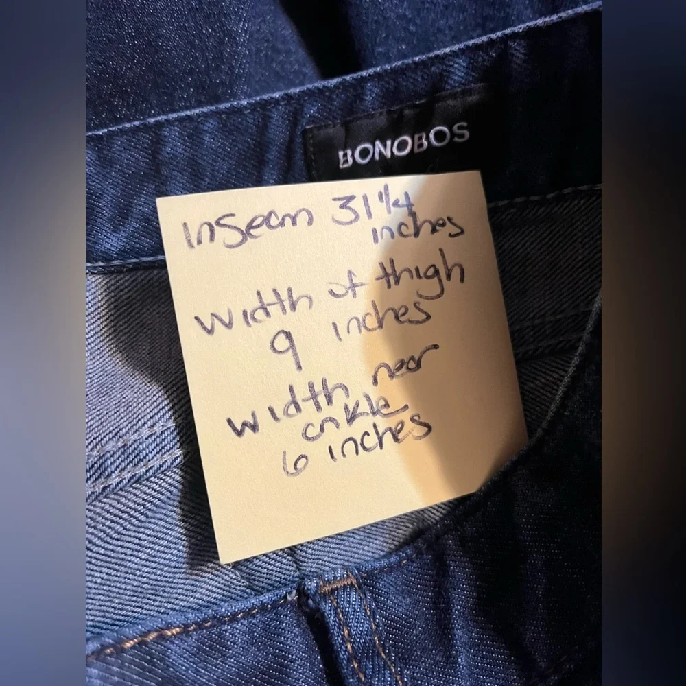 Bonobos Men’s Straight Leg Jean Dark Blue Size 31/32